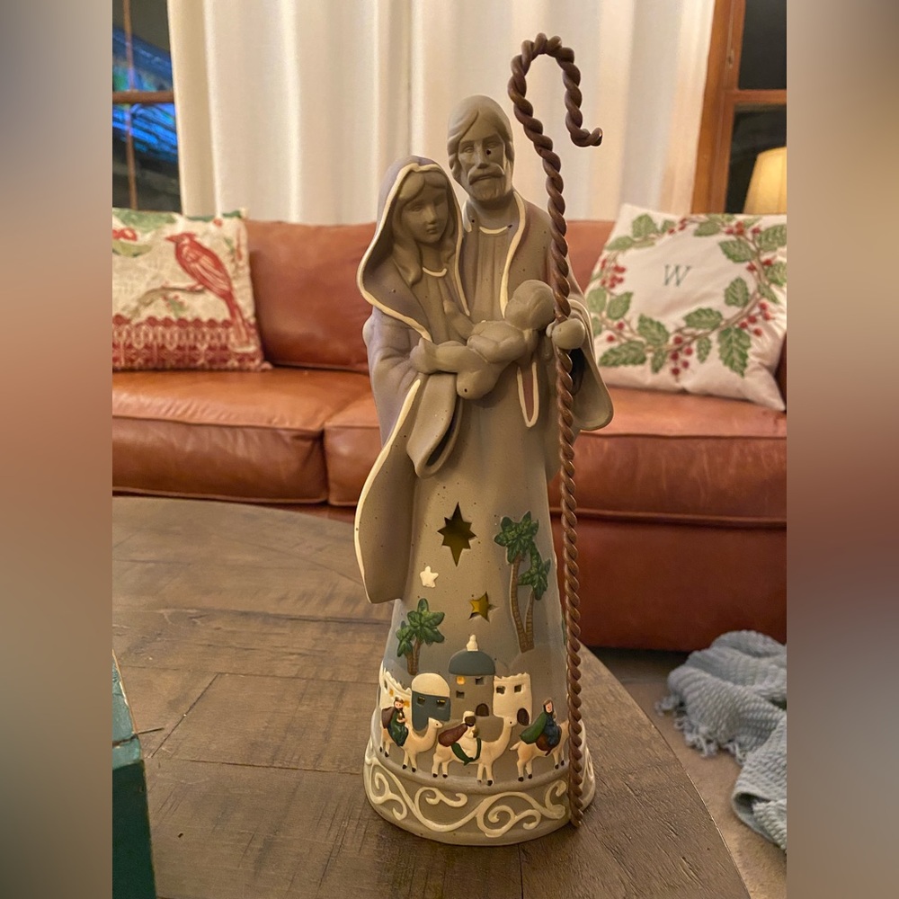 Roman Inc. Holy Family Tea Light Candle Holder 2004 Nativity Scene